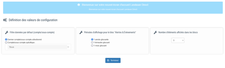 Paramétrage des blocs