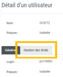 gestion des droits utilisateurs