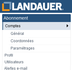 Menu et sous-menu